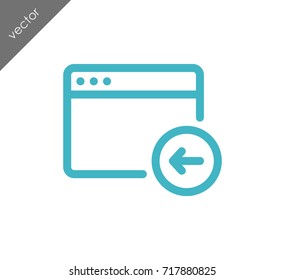Go back website icon
