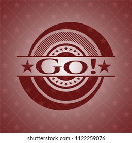 Go! badge with red background