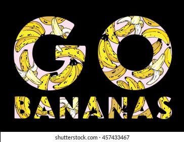 Go Bananas Print or Screen t-shirt design