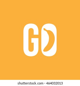 go bananas. Vector illustration in typography in brush writing.