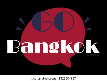 Go Bangkok graphic print vector