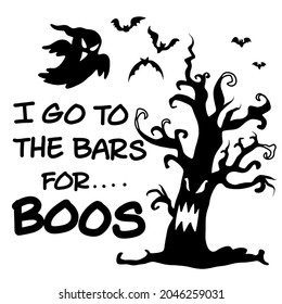 I go to the bars for BOOS, Illustration, Cute hand drawn doodles 