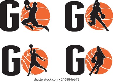 Go Basketball Players, Basketball Cut Files