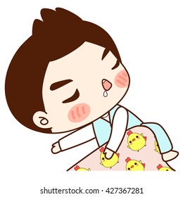 go to bed, vector illustration