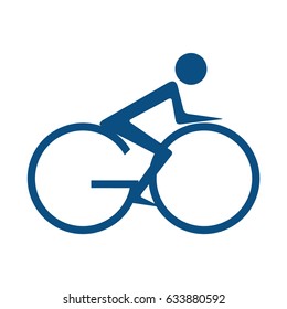 GO Bicycle vector logo design.