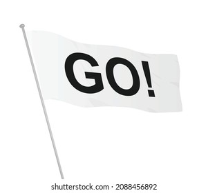 Go black flag. vector illustration