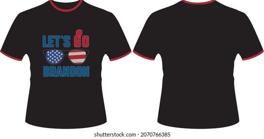 Let's Go Brandon Chant Conservative Anti Liberal USA Flagge Impeach Biden T Shirt Vector Designs