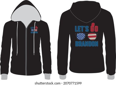 Let's Go Brandon Chant Konservative Anti Liberal USA Flagge Impeach Biden Hoodies Vector Designs