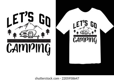 Let’s go camping svg design