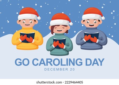 Go Caroling Day background. Vector design illustration.