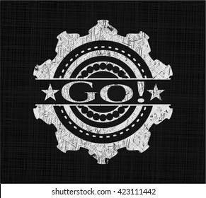 Go! with chalkboard texture