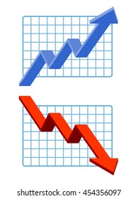 Arrow Chart Going Up And Down Images Stock Photos Vectors Shutterstock