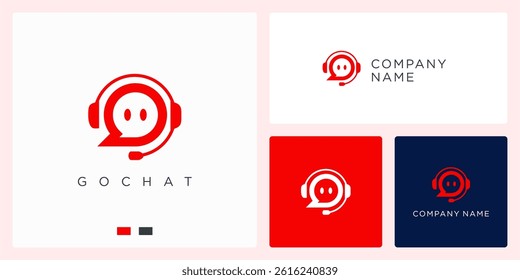 Go chat logo design template