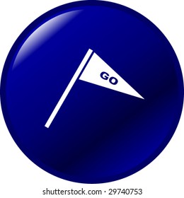 go cheering flag button