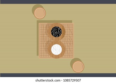 go chess vector illustration