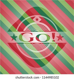 Go! christmas style emblem.
