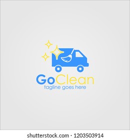 Go Clean Logo Template Design