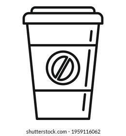 To go coffee cup icon. Outline To go coffee cup vector icon for web design isolated on white background