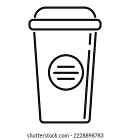 To go coffee cup icon outline vector. Cafe cappuccino. Morning drink