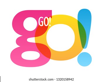 GO! colorful typography banner