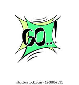 Go Comic Sound Speech Effect Bubble Stock Vector (Royalty Free ...