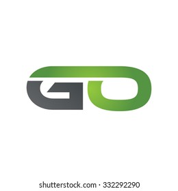 GO company linked letter logo green