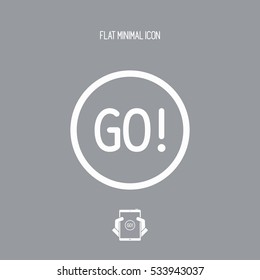 "Go!" concept - Vector web icon