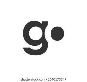GO creative geometric initial based modern and minimal logo. Letter g o trendy fonts. Universal professional elegant techno vector design.