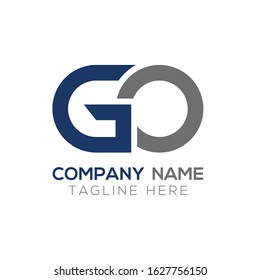 GO Creative Letter Logo Design vector Template. Abstract Letter GO logo Design