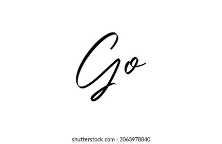 Go In the creative lettering style