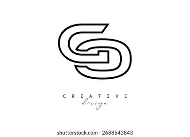 GO Creative Monogram Diseño de Logo-Stock Creative Branding Design Concept