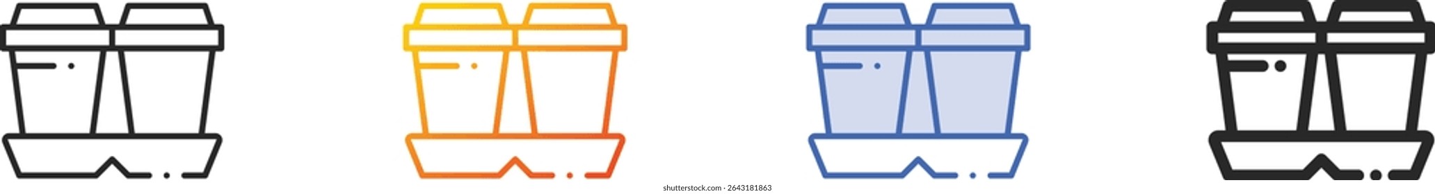 ir copo icon.Thin Linear, Gradiente, Blue Stroke e negrito Estilo Design Isolado no fundo branco