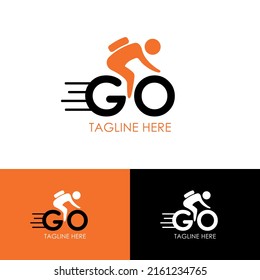 Go Cycle Abstract Logo Design Vector, Cycling Club Logo
