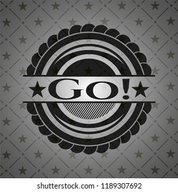 Go dark emblem. Retro