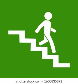 Go down stairs icon green
