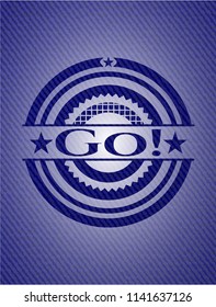  Go! emblem with jean high quality background