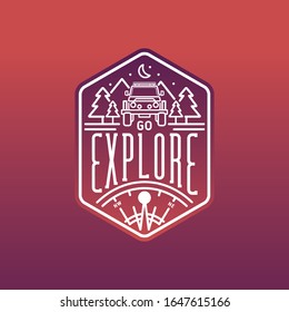Vektorillustration für Logo-Plakate erkunden