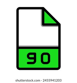 Icono de formato de tipo de archivo Go. extensión archivos de documento iconos símbolo. con estilo plano y de contorno