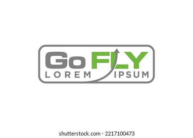 Go fly initial letter arrow business logo design