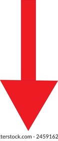 go forward or go down icon in red color