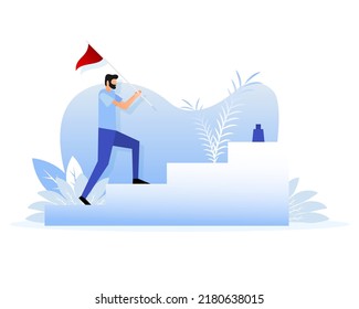 Go forward people. Flat design. Flat icon with go forward people
