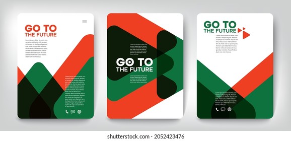 Go to the future concept, Happy New Year and Merry Christmas, Colorful trendy template for branding, banner, cover, card, social media, Vector EPS. 10