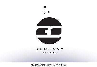 GO G O alphabet company letter logo design vector icon template simple black white circle dot dots creative abstract