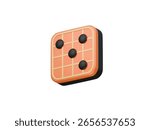 go game board icon 3d illustration render