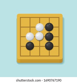 Go game board icon isolated on background,vector illustration.