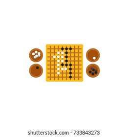 Go game board with stones icon