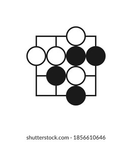 Ir al vector de icono de juego. Icono de moda del juego de go plano de la colección deportiva aislado en fondo blanco.