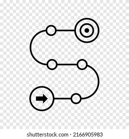 Go to goal icon. Start and finish