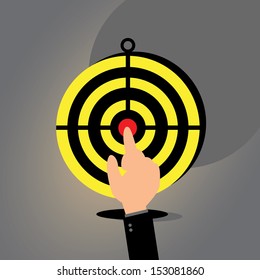 go to goal vector cartoon