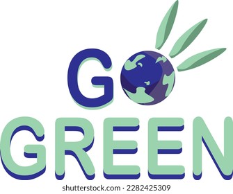 Go Green 2D Vector Animation Illustration
